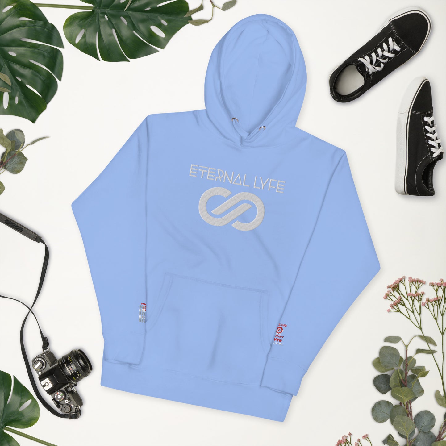 ETERNAL LYFE UNISEX 2COR 4:18 EMBROIDERY HOODIES-DOUBLE ARM